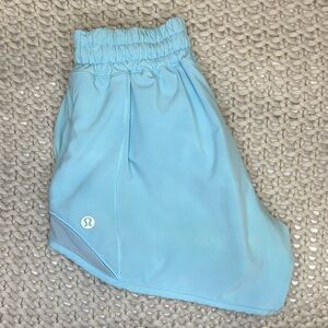 Lululemon Hotty Hot Low-Rise Lined Short 4", Icing blue, 0.